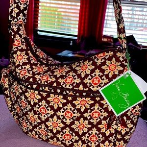 Vera Bradley Maroon Design Shoulder Bag.